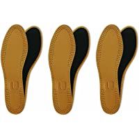 Los mejores  - Lenzen 3 Pares de Plantillas de Cuero con Carbón Activo I Insertos de Piel para Zapatos y Botas I Suelas Interiores I…